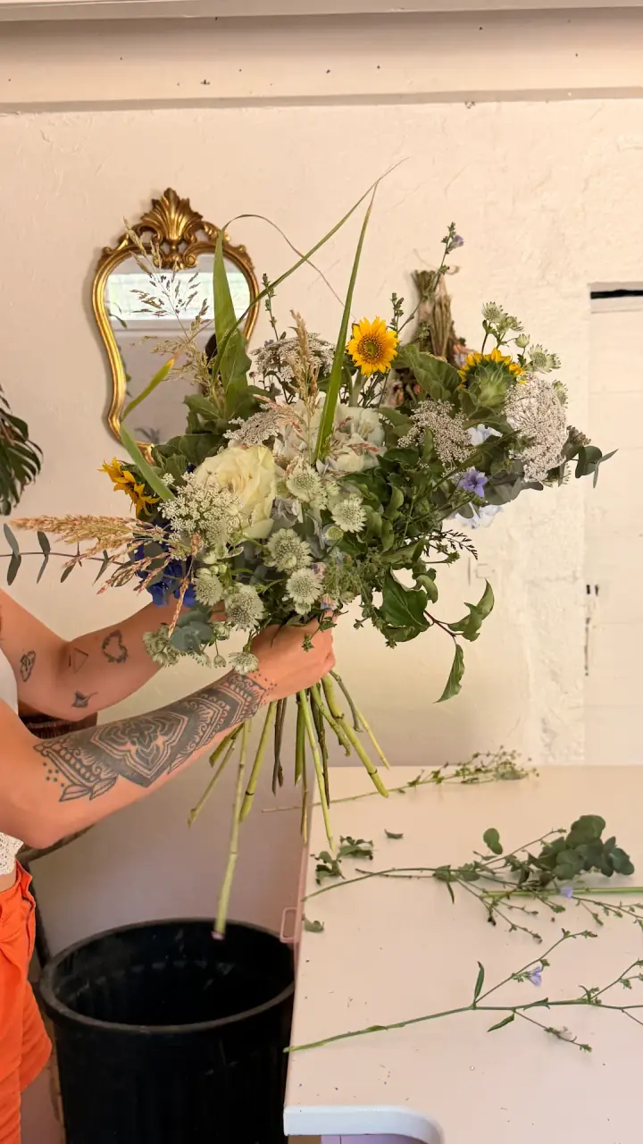 Fleurs en atelier